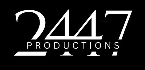 2447 Productions logo with white text on black background